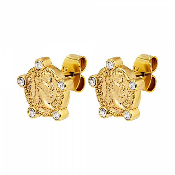 Dyrberg Kern Lucca Gold Earrings - Crystal